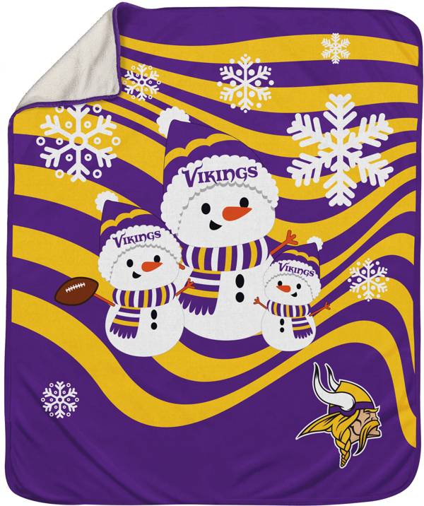 Pegasus Sports Minnesota Vikings Snowman Throw blanket