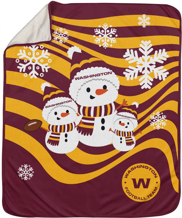 Pegasus Sports Washington Football Team Snowman Throw blanket