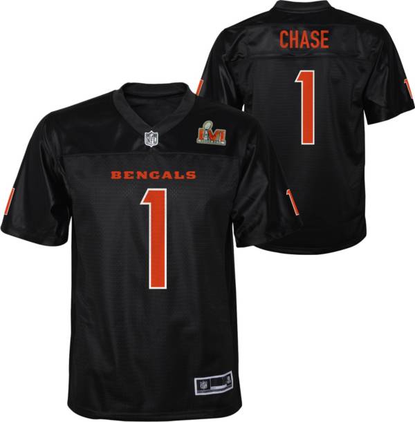 Nike Youth 2021 Super Bowl LVI Bound Cincinnati Bengals Ja'Marr Chase #1 Jersey