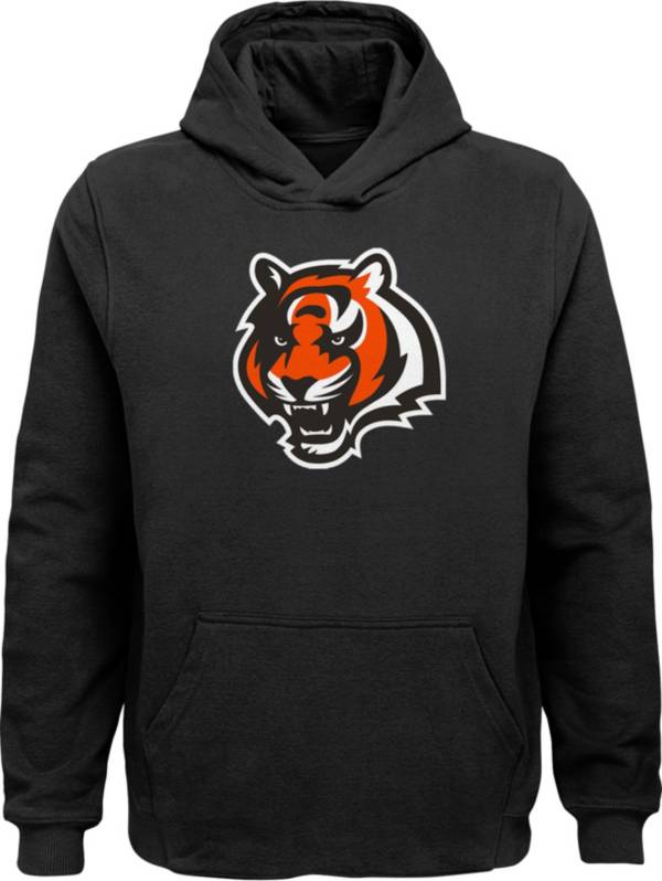 NFL Team Apparel Youth Cincinnati Bengals Logo Black Pullover Hoodie product image