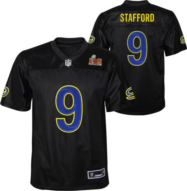 Nike Youth Super Bowl LVI Bound Los Angeles Rams Matthew Stafford #9 Black Jersey