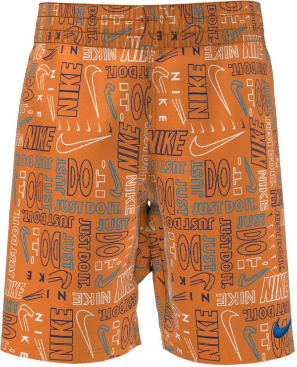 Nike Little Boys' Logo Mash-Up Lap 6” Volley Swim Shorts