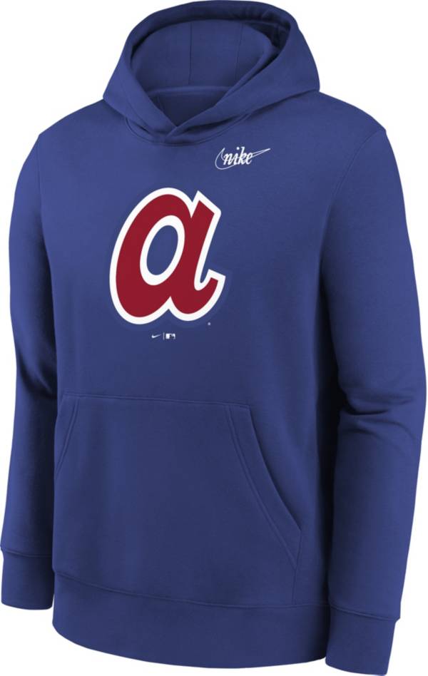 Nike Youth Boys' Atlanta Braves Blue Logo Pullover Hoodie