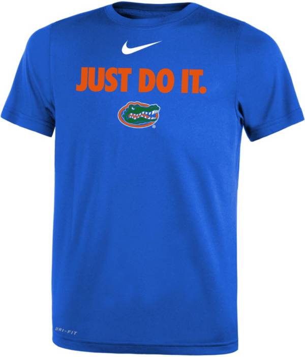 Nike Boys' Florida Gators Blue Dri-FIT JUST DO IT T-Shirt