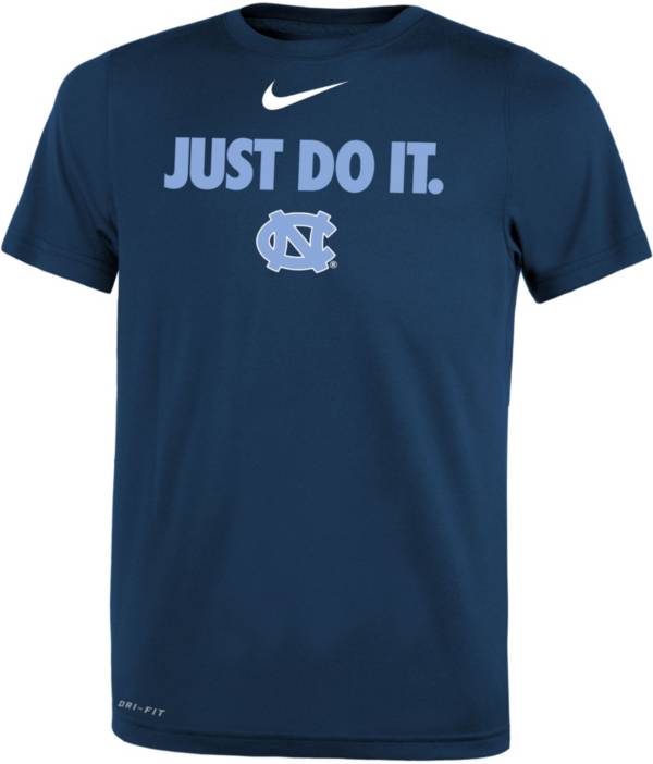 Nike Boys' North Carolina Tar Heels Navy Dri-FIT JUST DO IT T-Shirt