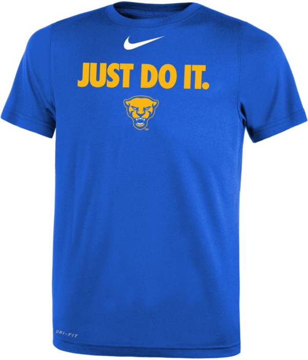 Nike Boys' Pitt Panthers Blue Dri-FIT JUST DO IT T-Shirt