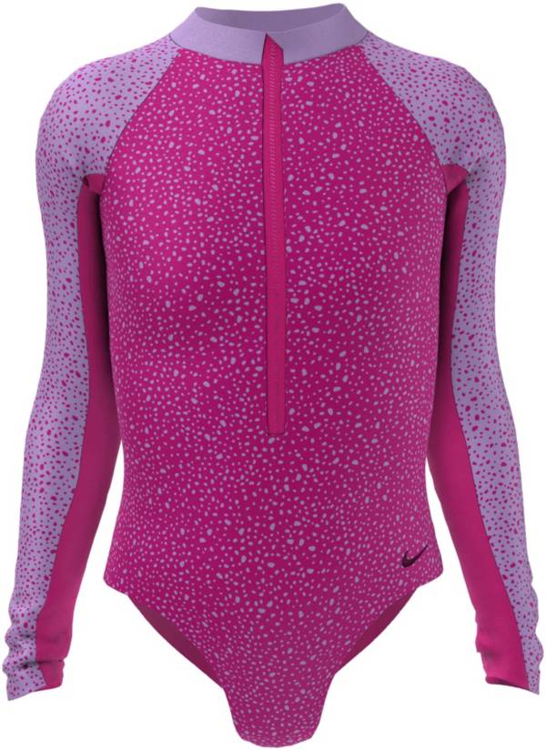 Nike Girls' Long Sleeve One Piece Swimsuit
