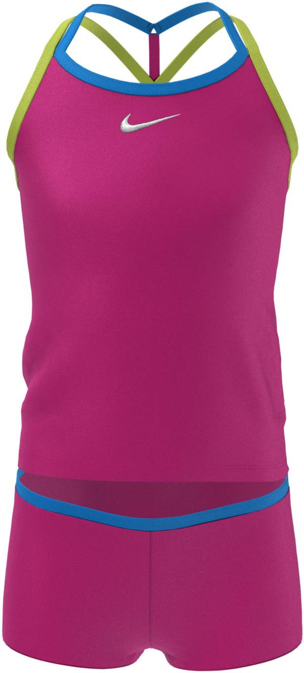 Nike Girls' T-Crossback Tankini Swimsuit