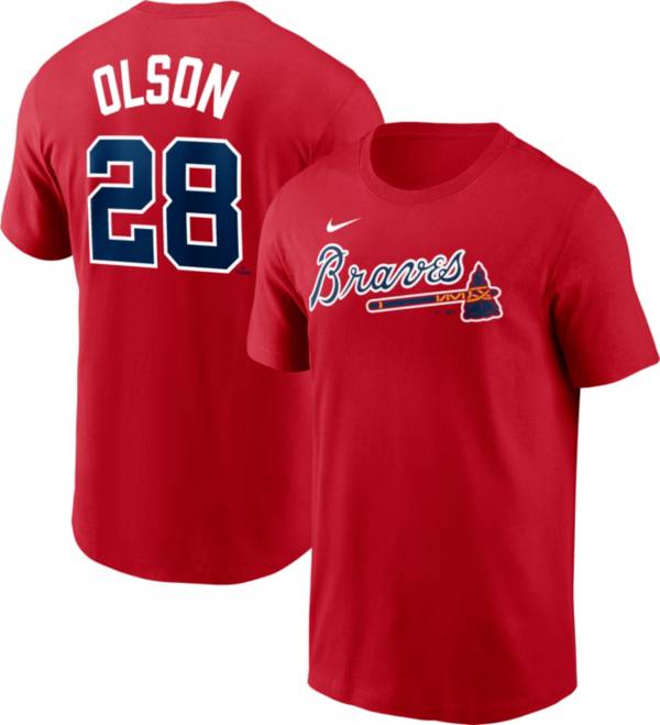Nike Men's Atlanta Braves Matt Olson #28 Red T-Shirt | Dick's Sporting ...