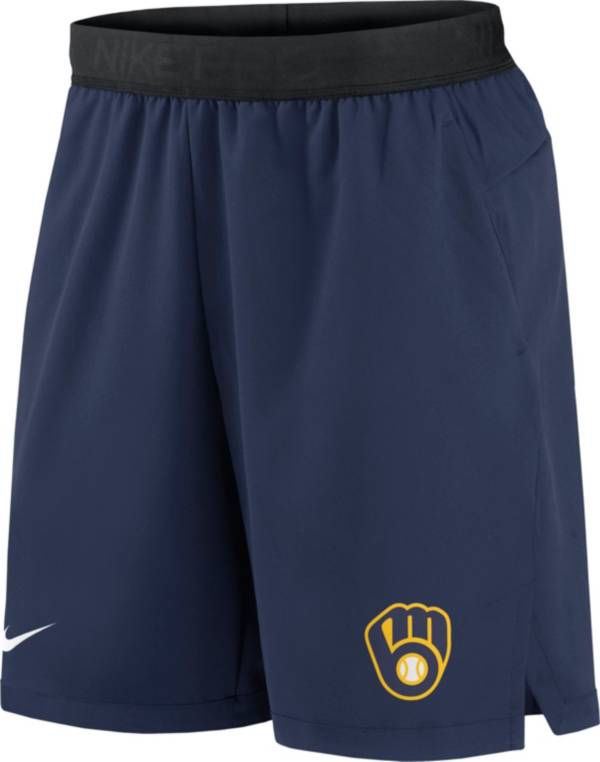 Nike Men's Milwaukee Brewers Navy Flex Vent Max Shorts