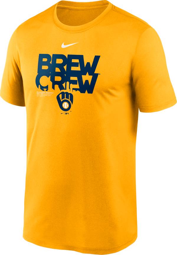 Nike Men's Milwaukee Brewers Yellow Legend T-Shirt