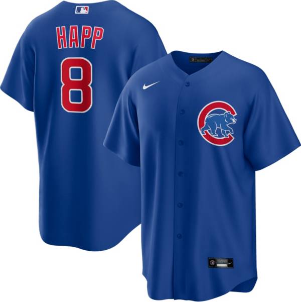 Nike Men's Chicago Cubs Ian Happ #8 Royal Cool Base Jersey