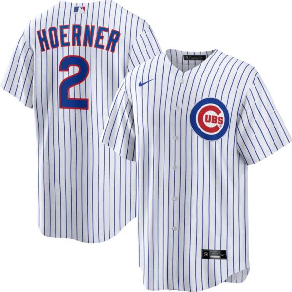 Nike Men's Chicago Cubs Nico Hoerner #2 White Cool Base Jersey