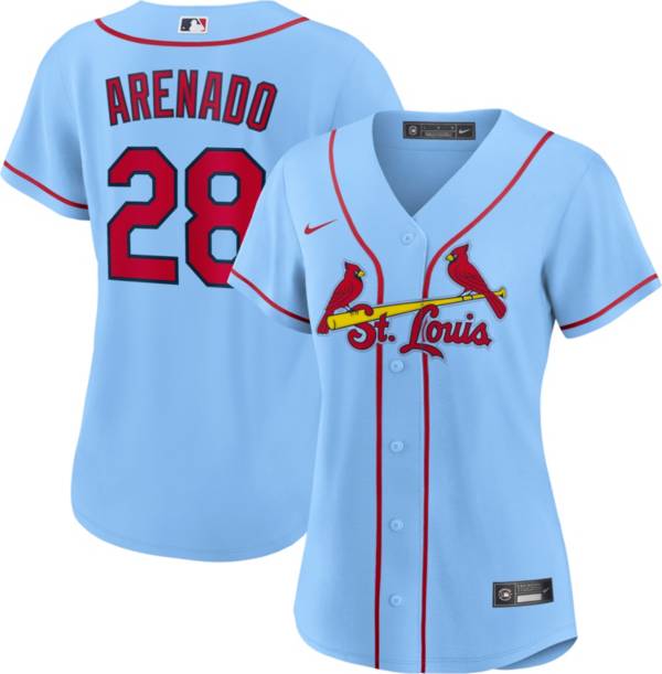 Nike Women's St. Louis Cardinals Nolan Arenado #28 Blue Cool Base Jersey