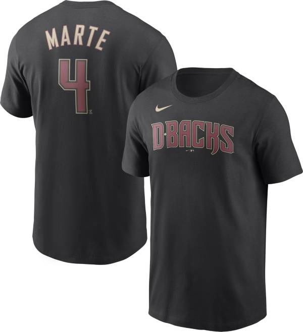 Nike Men's Arizona Diamondbacks Ketel Marte #4 Black T-Shirt
