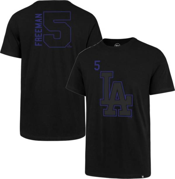 '47 Men's Los Angeles Dodgers Freddie Freeman #5 Black T-Shirt