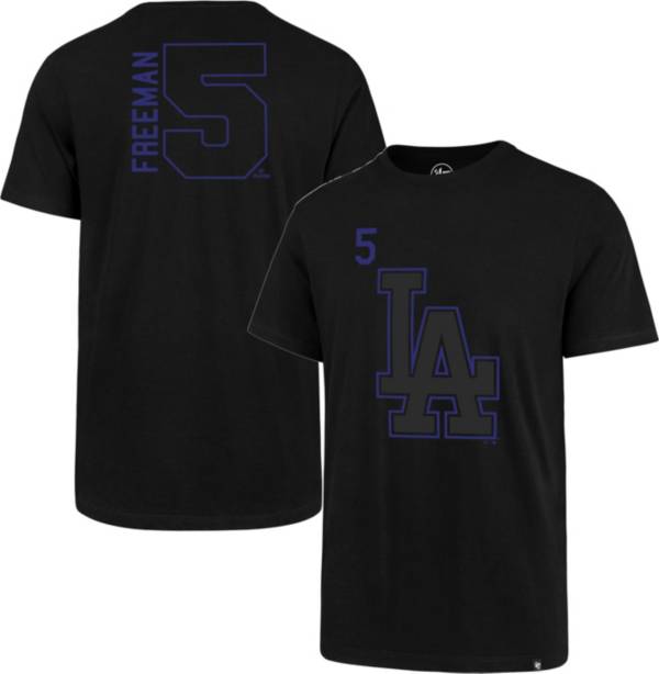 '47 Men's Los Angeles Dodgers Freddie Freeman #5 Black T-Shirt product image