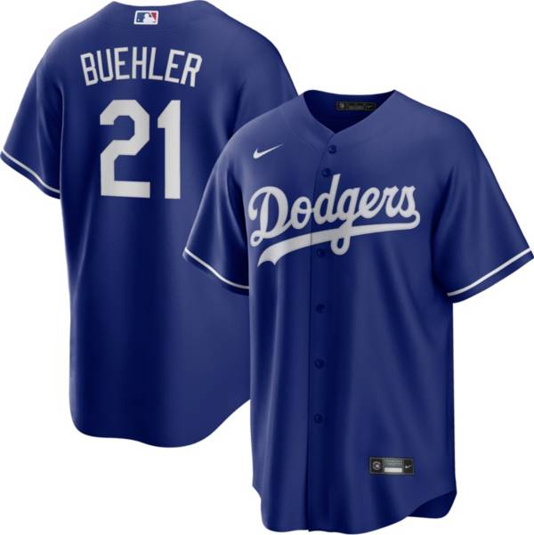 Nike Men's Los Angeles Dodgers Walker Buehler #21 Royal Cool Base Alternate Jersey product image
