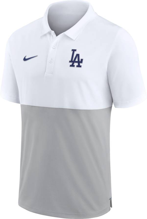 Nike Men's Los Angeles Dodgers White Baseline Polo