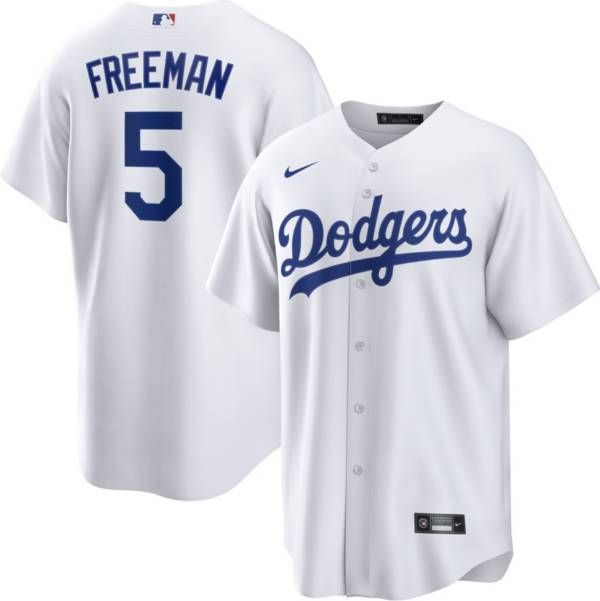 Nike Men's Los Angeles Dodgers Freddie Freeman #5 White Home Cool Base Jersey