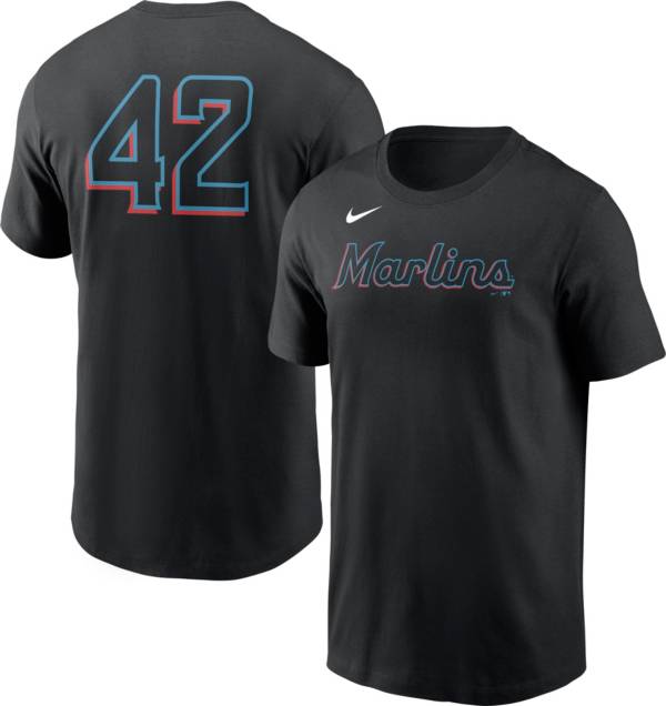 Nike Men's Miami Marlins Black Team 42 T-Shirt