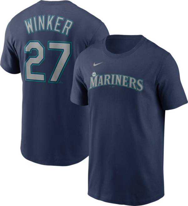 Nike Men's Seattle Mariners Jesse Winker #27 Navy T-Shirt product image