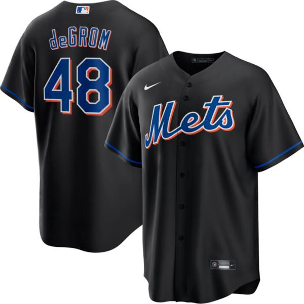 Nike Men's New York Mets Jacob deGrom #48 Black Cool Base Alternate Jersey product image