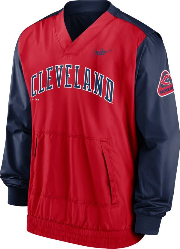 Nike Men's Cleveland Guardians Navy V-Neck Pullover Jacket