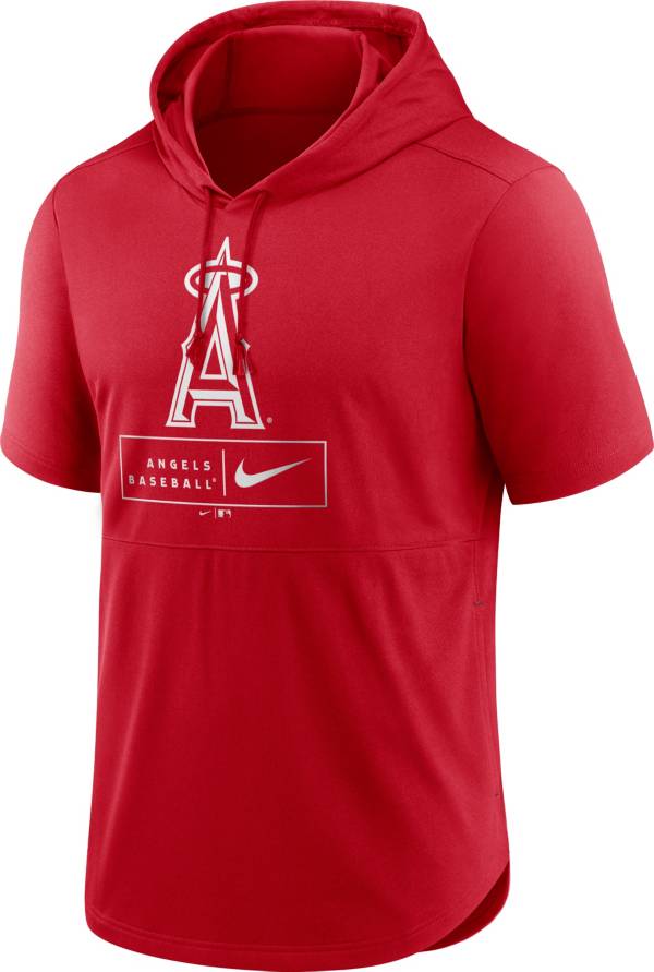 Nike Men's Los Angeles Angels Red Logo Lockup Short Sleeve Pullover Hoodie product image