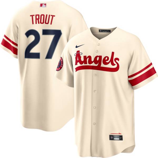 Nike Men's Los Angeles Angels Mike Trout #27 2022 City Connect Home Cool Base Jersey