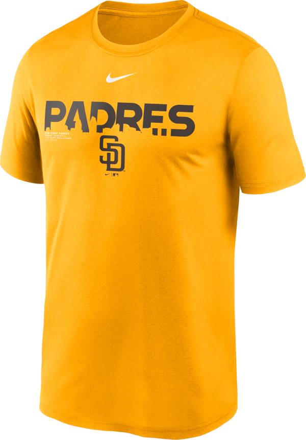 Nike Men's San Diego Padres Yellow Legend T-Shirt