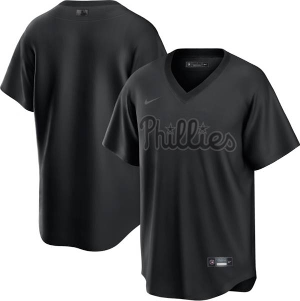 Nike Men's Philadelphia Phillies Black Cool Base Blank Jersey product image