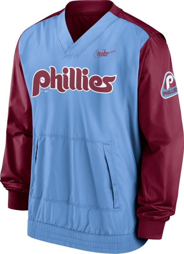 Nike Men's Philadelphia Phillies Red V-Neck Pullover Jacket