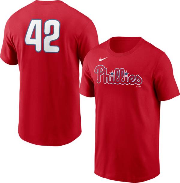 Nike Men's Philadelphia Phillies Red Team 42 T-Shirt