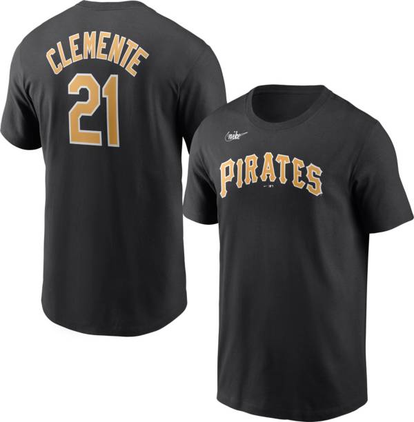 Nike Men's Pittsburgh Pirates Roberto Clemente #21 Black T-Shirt