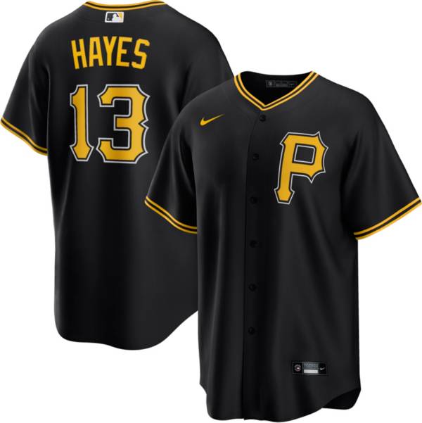 Nike Men's Pittsburgh Pirates Ke'Bryan Hayes #13 Black Cool Base Jersey product image