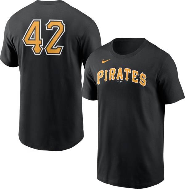 Nike Men's Pittsburgh Pirates Black Team 42 T-Shirt