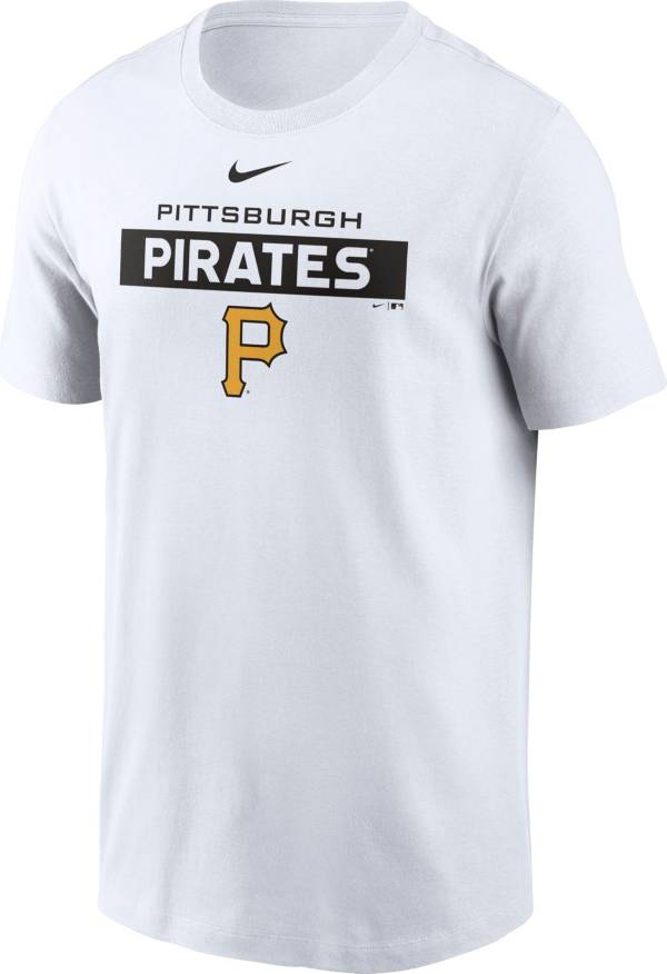 Nike Men's Pittsburgh Pirates White Cotton T-Shirt