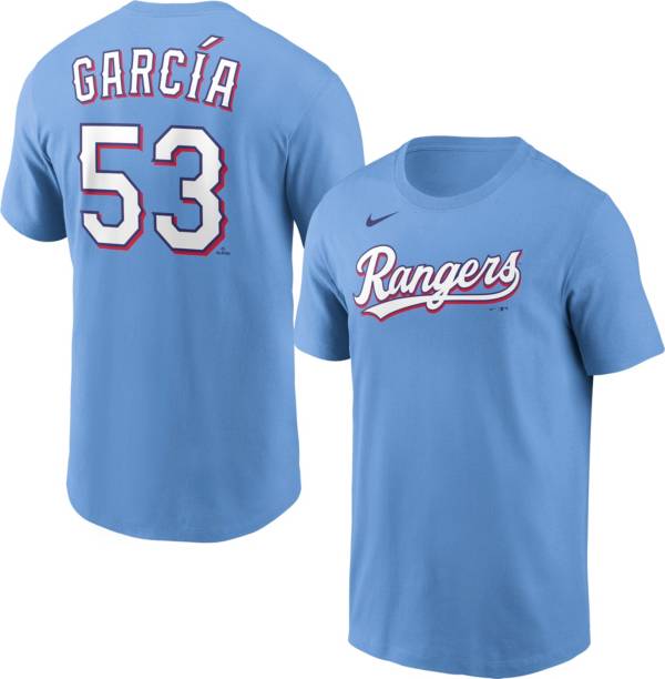 Nike Men's Texas Rangers Adolis García #53 Blue T-Shirt