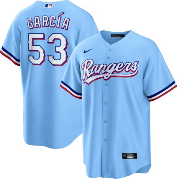 Nike Men's Texas Rangers Adolis García #53 Blue Cool Base Jersey