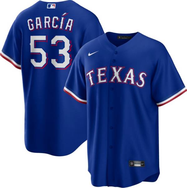 Nike Men's Texas Rangers Adolis García 53 Royal Cool Base Jersey