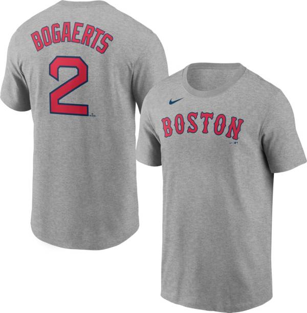 Nike Men's Boston Red Sox Xander Bogaerts #2 Gray T-Shirt