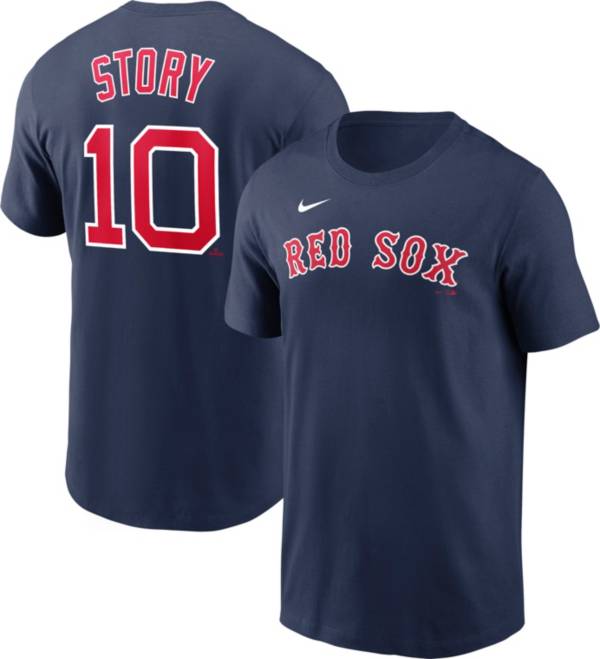 Nike Men's Boston Red Sox Trevor Story #10 Navy T-Shirt