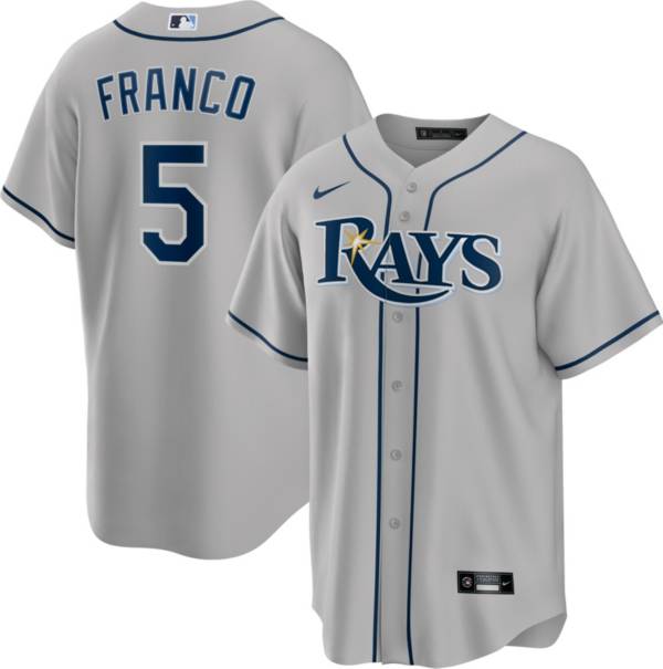 Nike Men's Tampa Bay Rays Wander Franco #5 Gray Cool Base Jersey