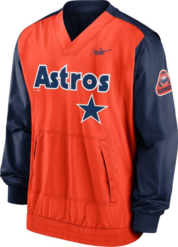 Nike Men's Houston Astros Navy V-Neck Pullover Jacket