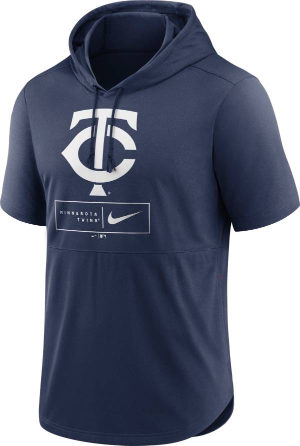 Nike Men's Minnesota Twins Navy Logo Lockup Short Sleeve Pullover Hoodie product image