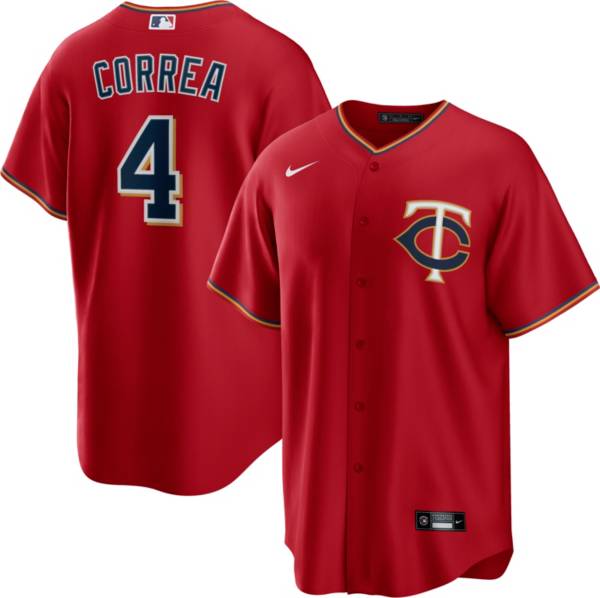 Nike Men's Minnesota Twins Carlos Correa #4 Red Alternate Cool Base Jersey