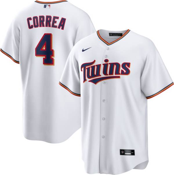 Nike Men's Minnesota Twins Carlos Correa #4 White Home Cool Base Jersey