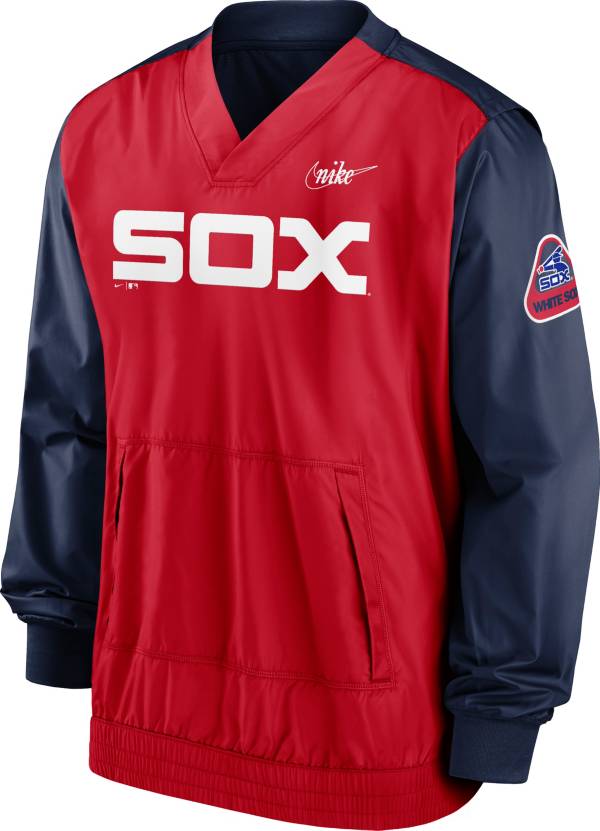 Nike Men's Chicago White Sox Navy V-Neck Pullover Jacket