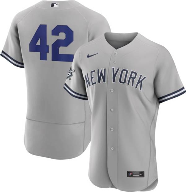 Nike Men's New York Yankees Jackie Robinson #42 Gray Cool Base Jersey